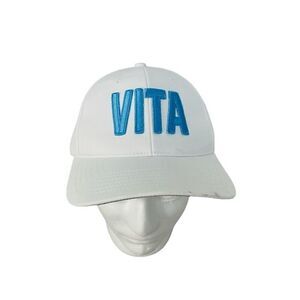 Vita White adjustable golf hat cap Ahead 50+ UPF